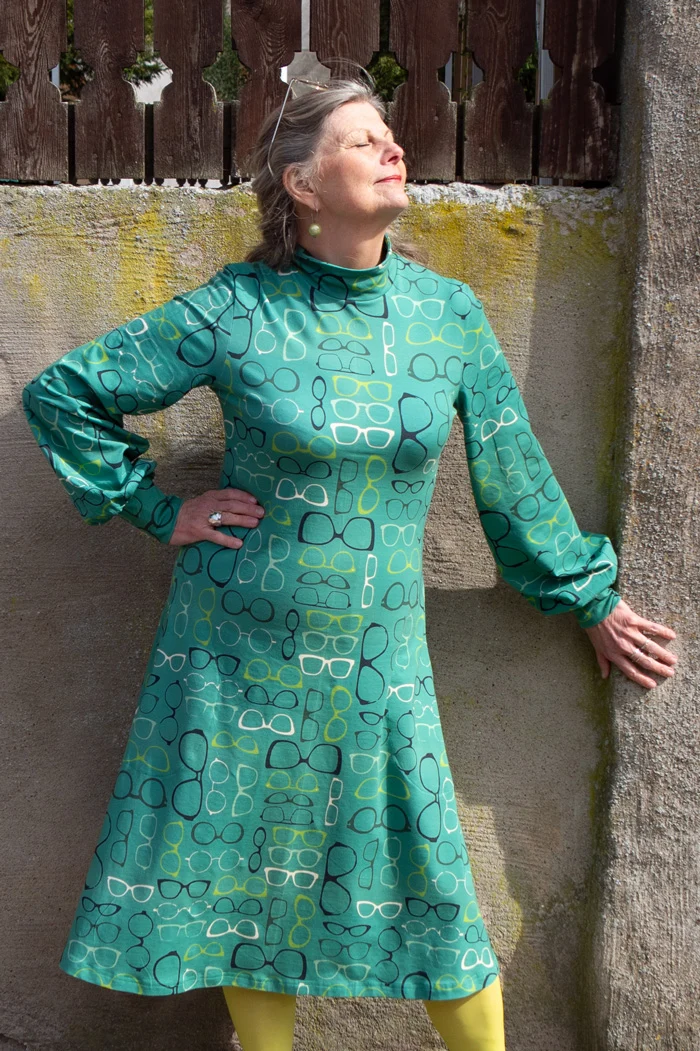 Klänning Annelie - Glasögon grön
