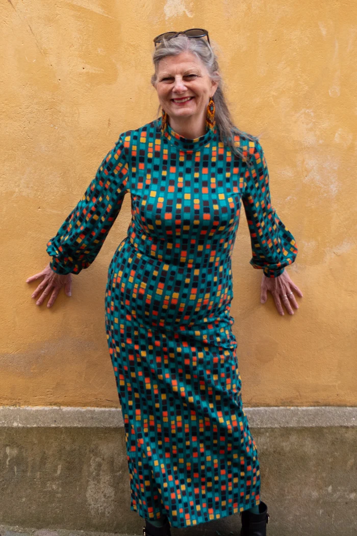 Klänning Claudia long - Beads turkos