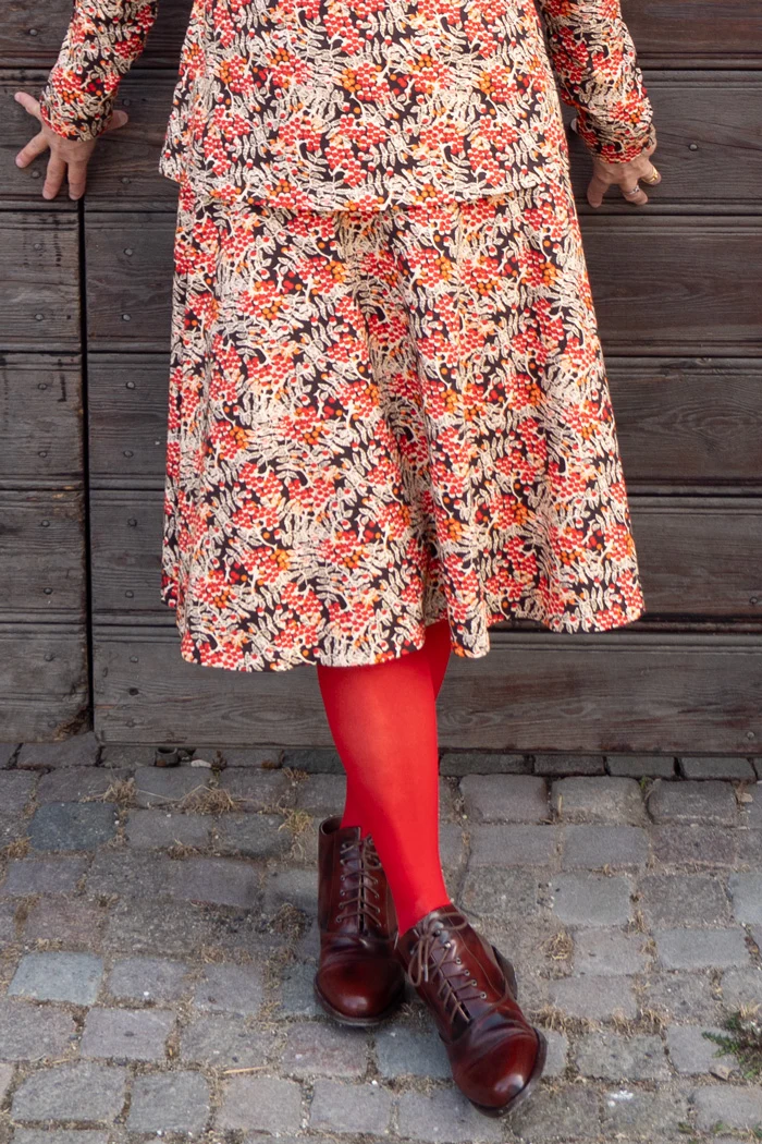 Kjolen Fiona - Rowanberries beige