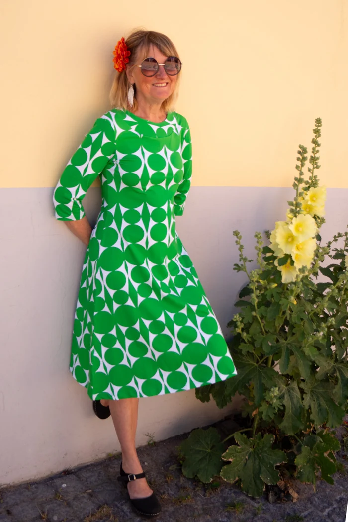 Klänning Signe - Drape green