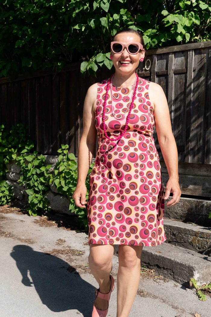 Klänning Anna - Hulahoop pink
