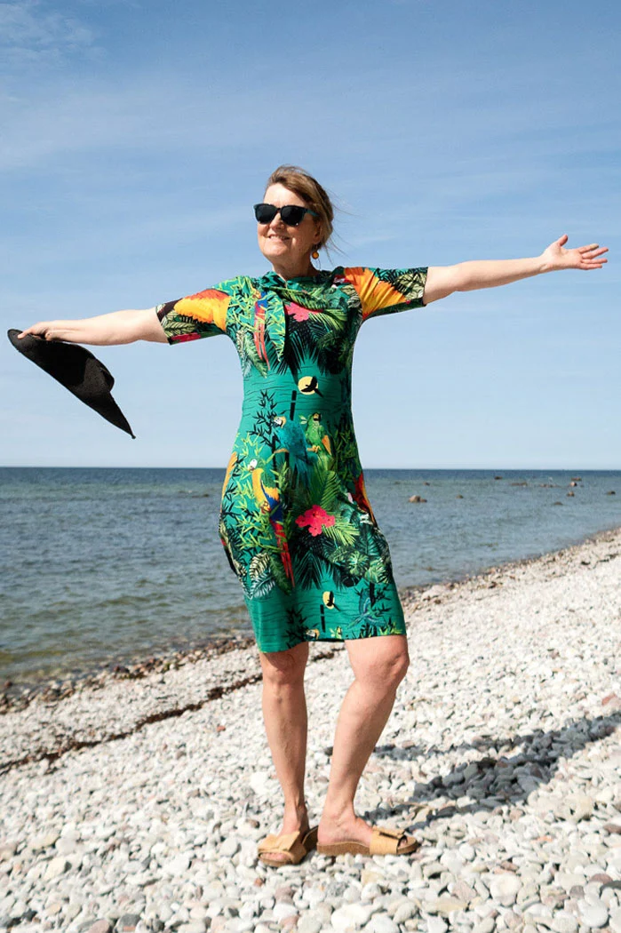 Klänning Sanna - Parrot turkos