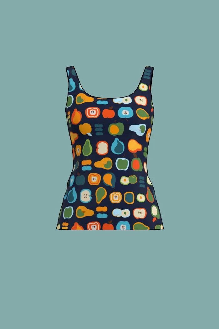 Tanktop Tilde - MorePie orange blue