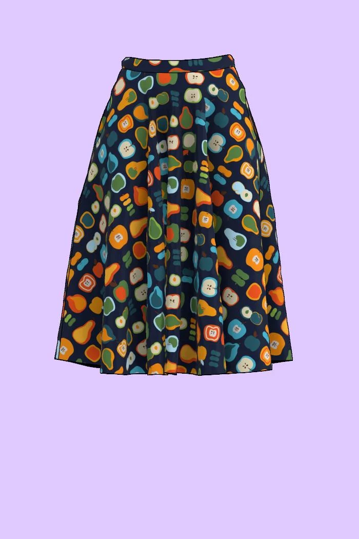 Kjol Cilla - MorePie orange blue