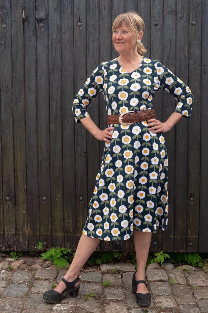 Klänning Ingrid - SpringFlower dark green