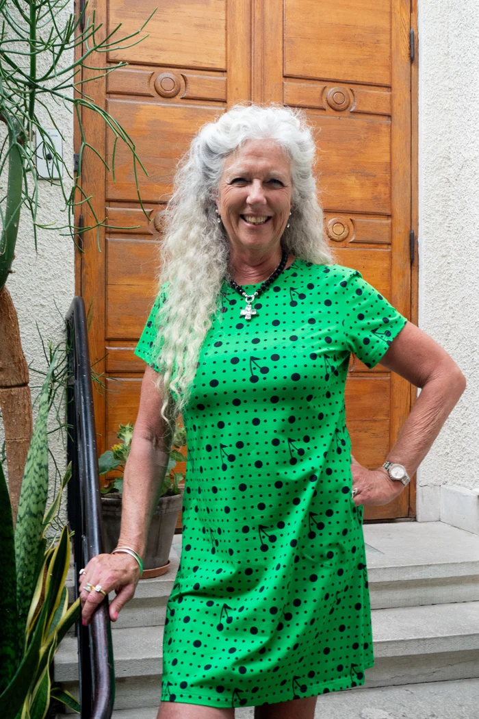 Klänning Fanny - CherryDot green