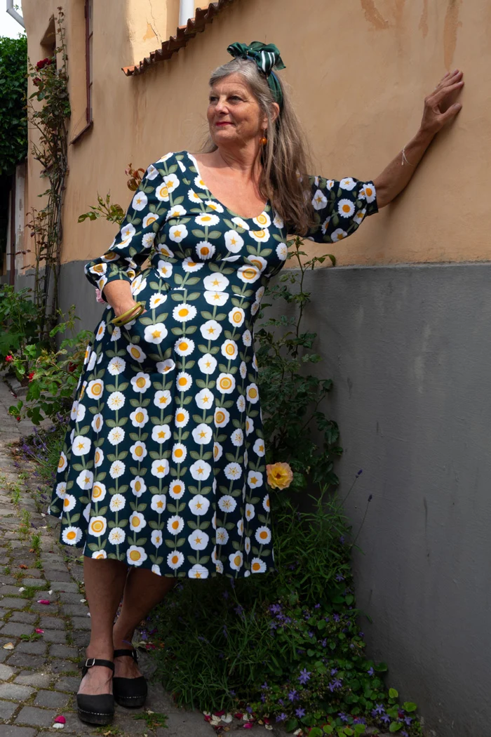Klänning Asta - SpringFlower dark green