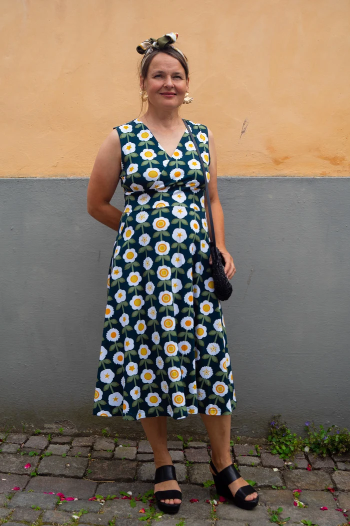 Klänning Alba - SpringFlower dark green
