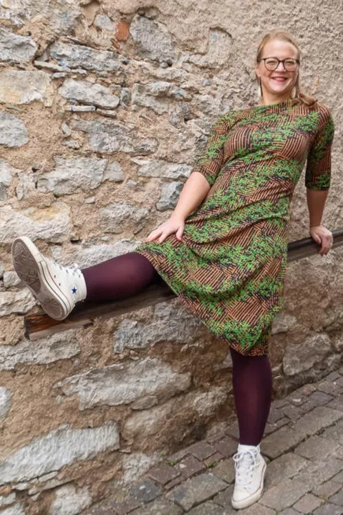 Klänning Signe - Bambu leaf brown