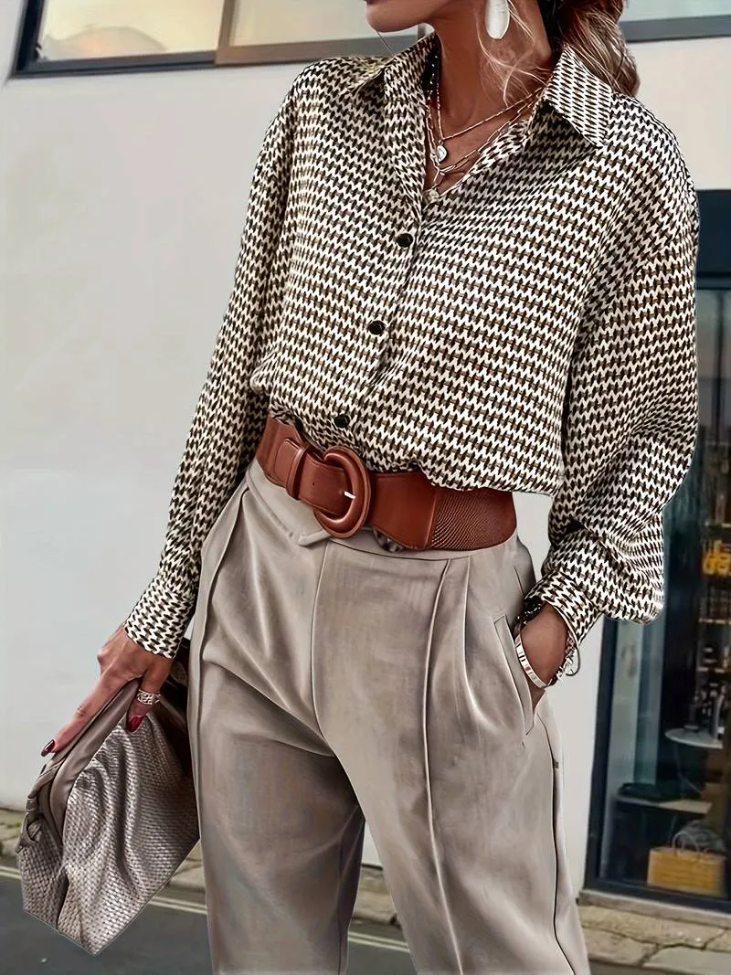 Dam Blus Långärmad Vintage