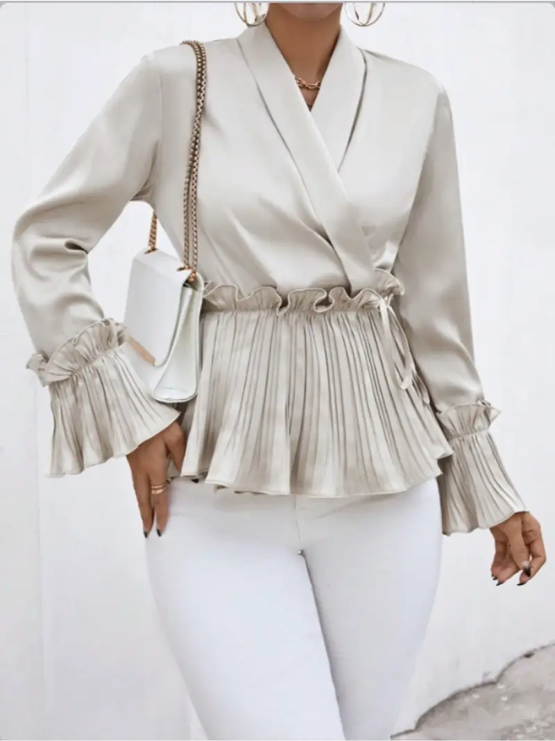 Dam Blus Elegant Lätt Mjuk