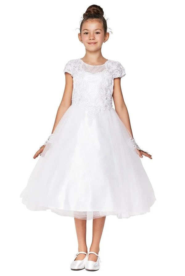 Lace Soft Tylle Girl Communion av Cinderella Couture USA AS2909
