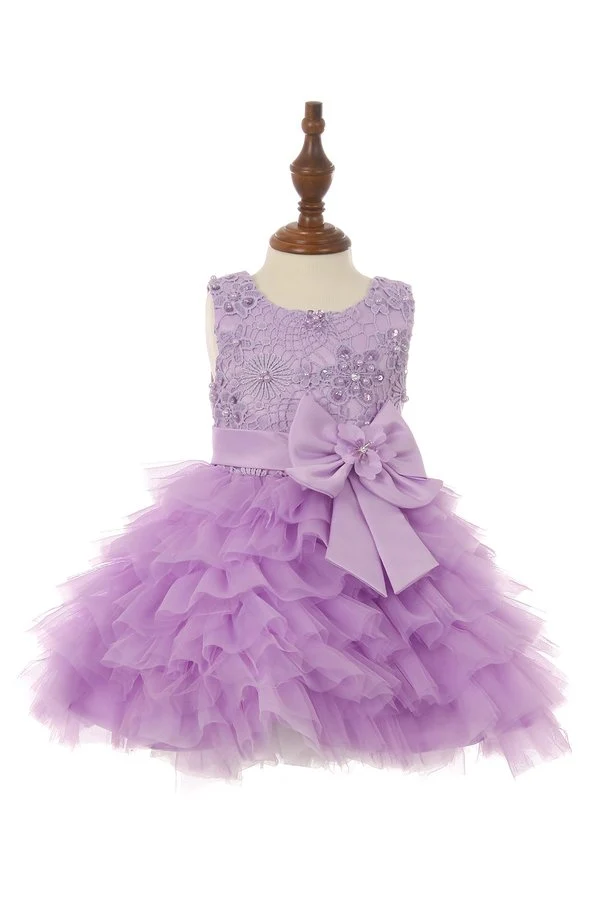 Spets Tyll Paljetter Pearl Girl Baby Dress från Cinderella Couture USA AS9075B