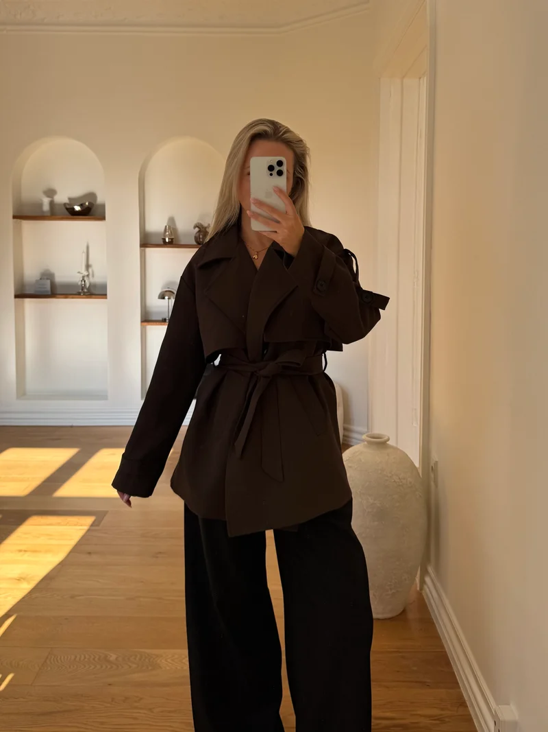 Alva trenchcoat mørkebrun