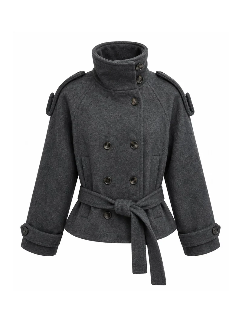Hazel trenchcoat mørkegrå
