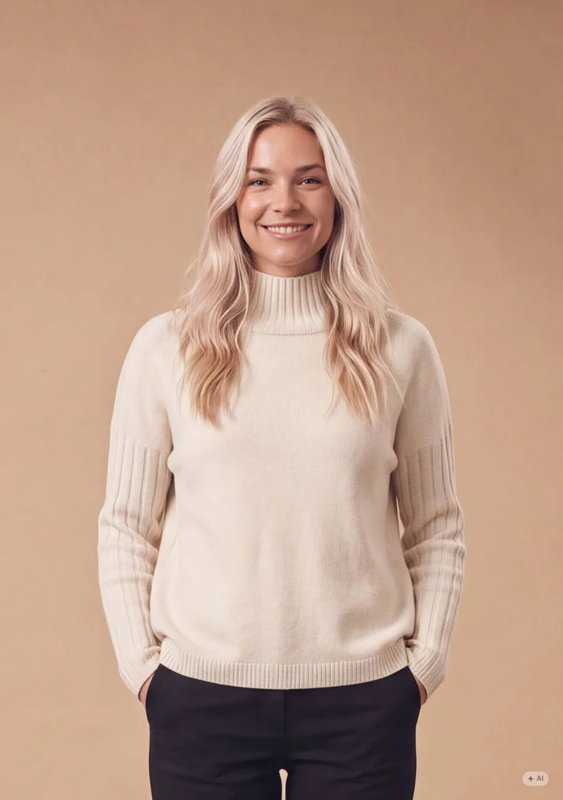 Kaddy Knit Pullover - Winter White Melange