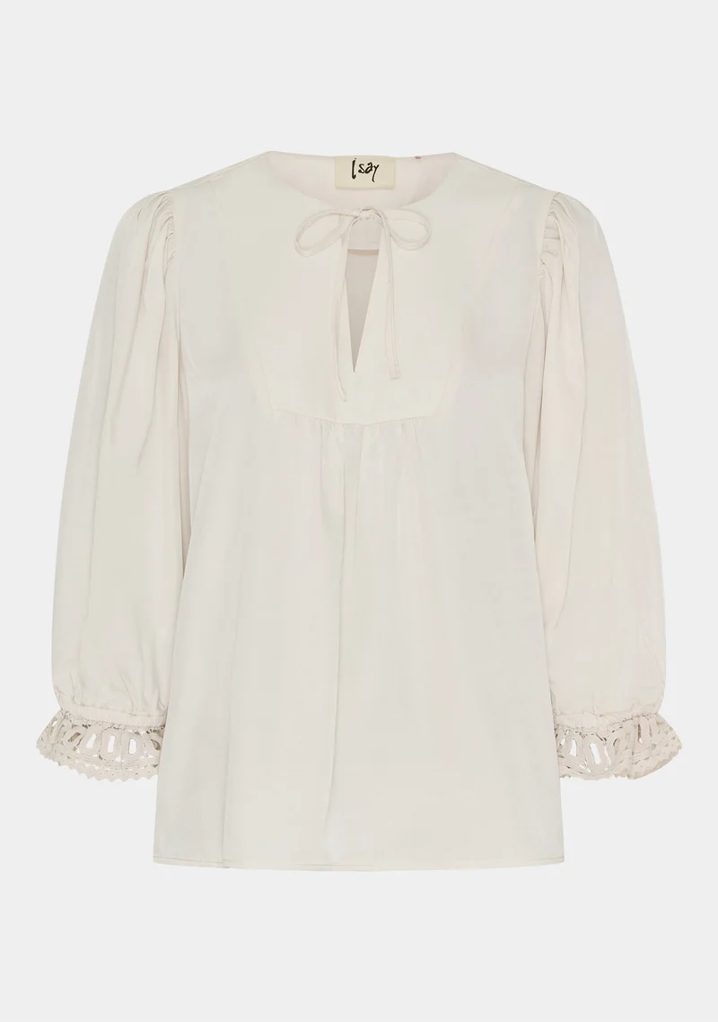 Cara Lace Blouse - Cream