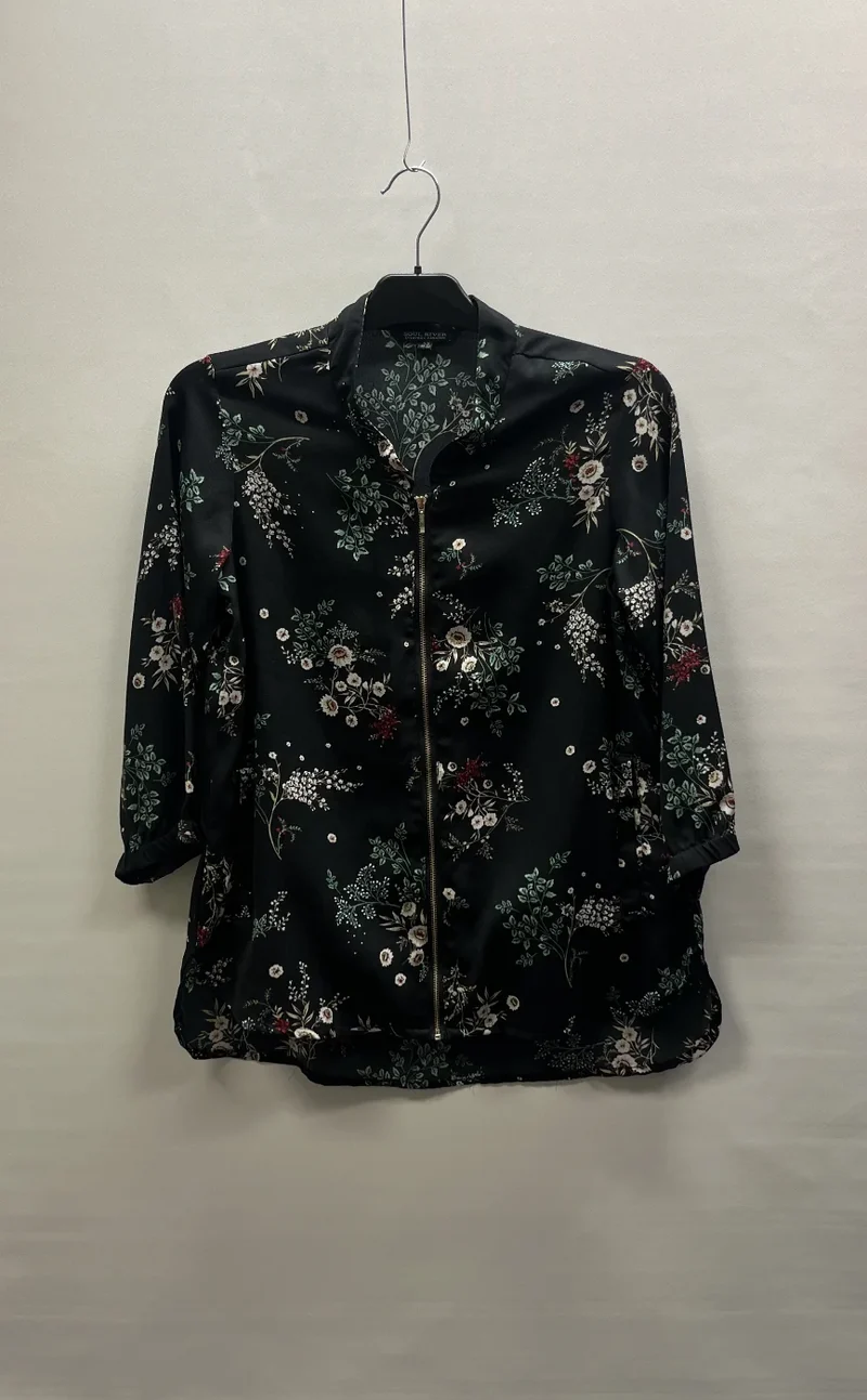 Soul River blommig overshirt med dragkedja