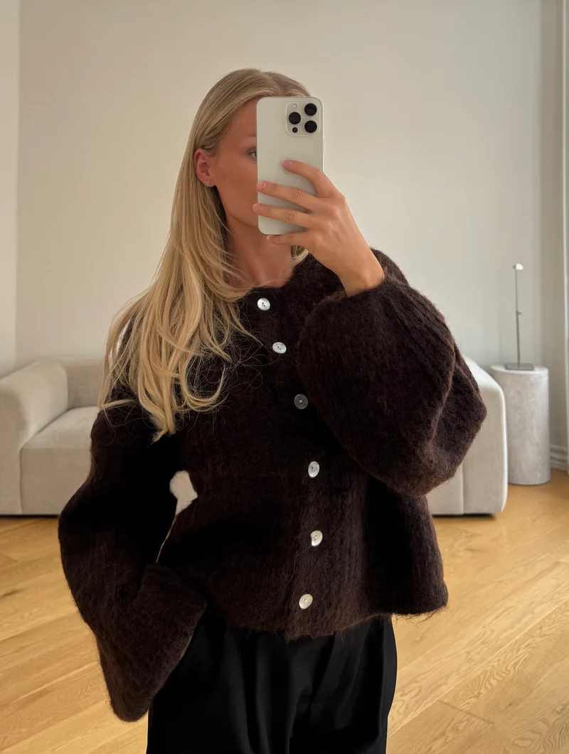 Lovisa cardigan mørkebrun