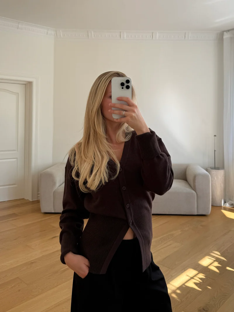 Elena cardigan mørkebrun