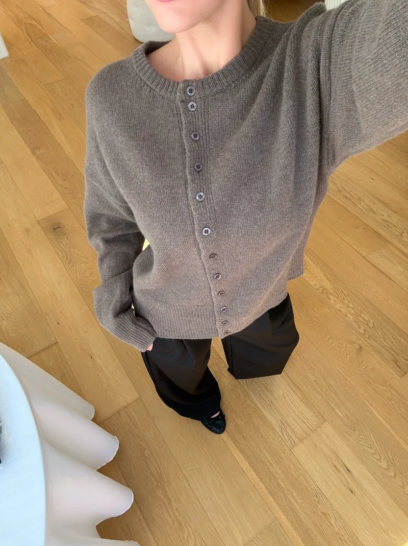 Maria cardigan brun