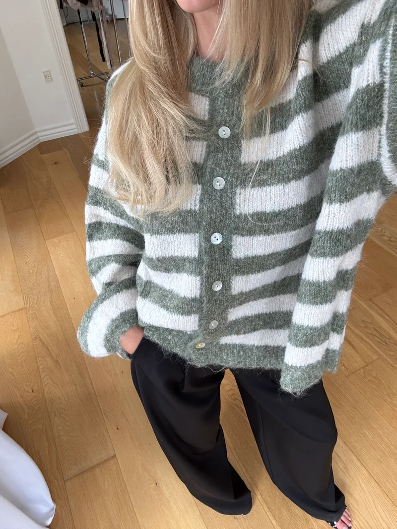 Alicia cardigan olivengrøn