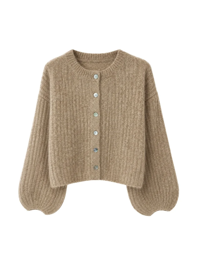 Alva cardigan lysebrun