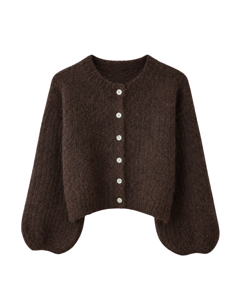 Alva cardigan mørkebrun