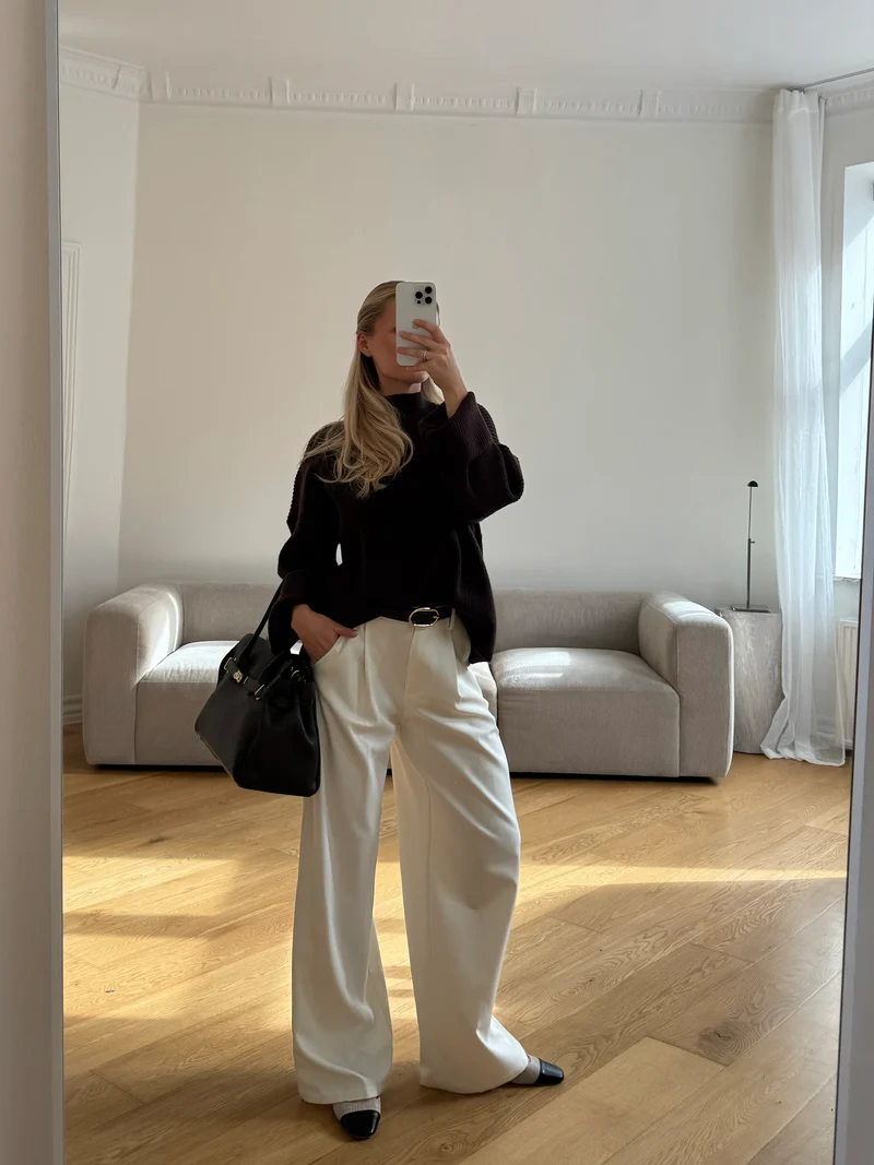 Isabella striktrøje mørkebrun
