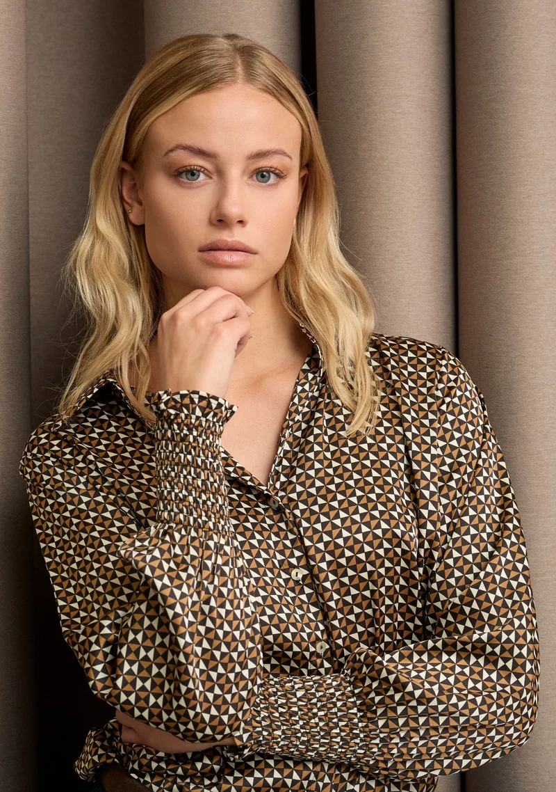 Melba Printed Blouse - Geometric