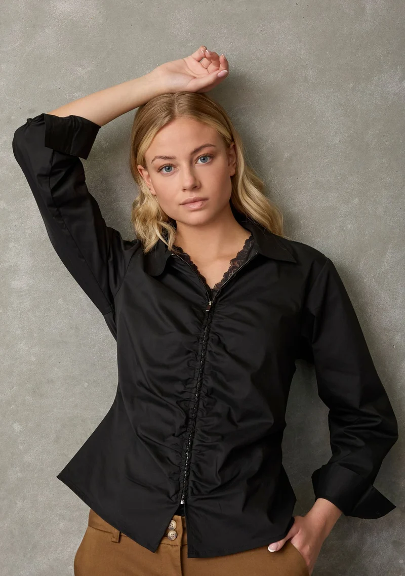 Sigga Zip Shirt - Black