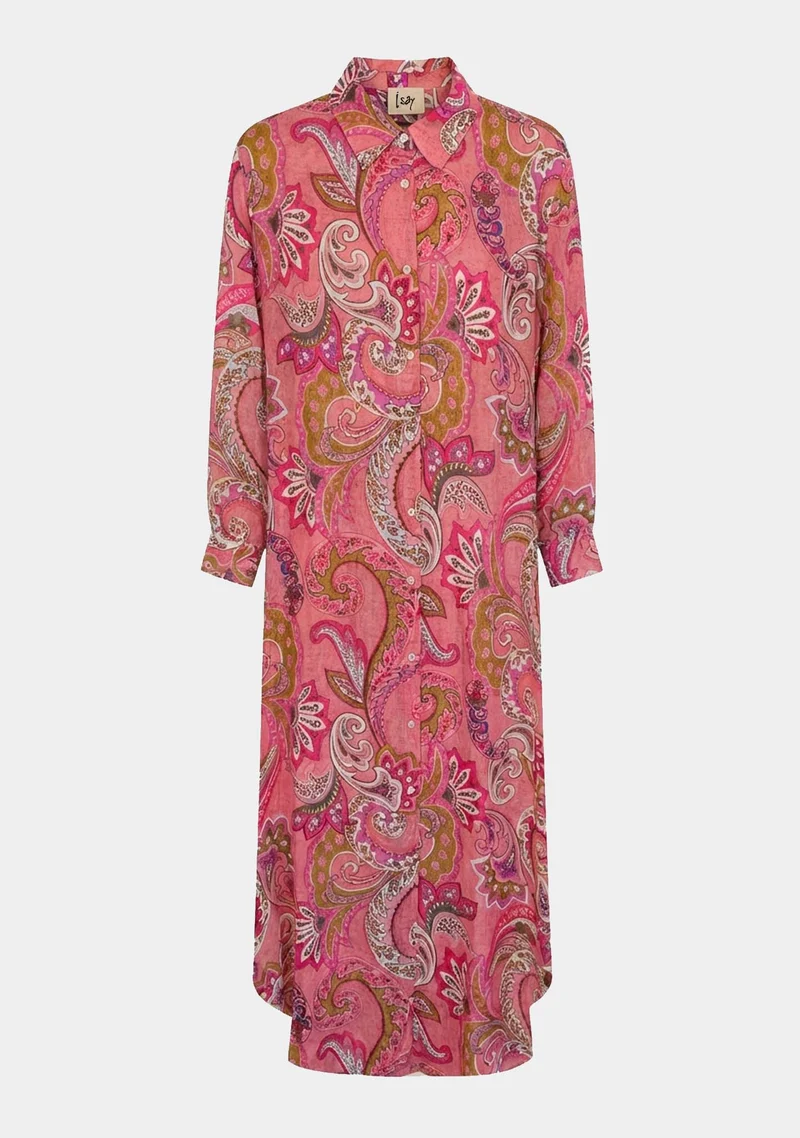 Lotta Shirt Dress - Rose Paisley