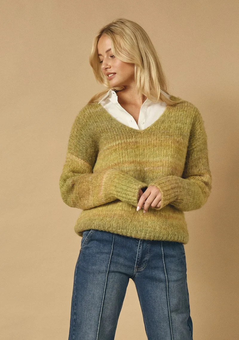 Cosima Color Pullover - Green Tones
