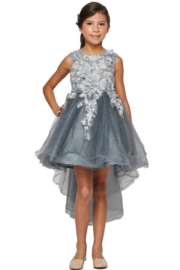 Blommig festklänning i tyll från Cinderella Couture USA 9038
