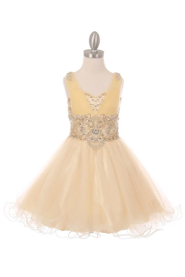 Rhinestones Tyll Festklänning från Cinderella Couture USA 5046