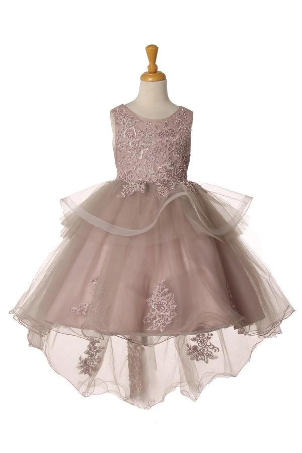 Festklänning med paljettpärlor i tyll från Cinderella Couture USA 9120