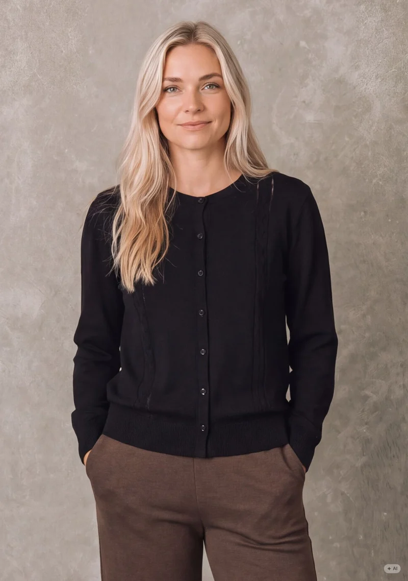 Netty Knit Cardigan - Black