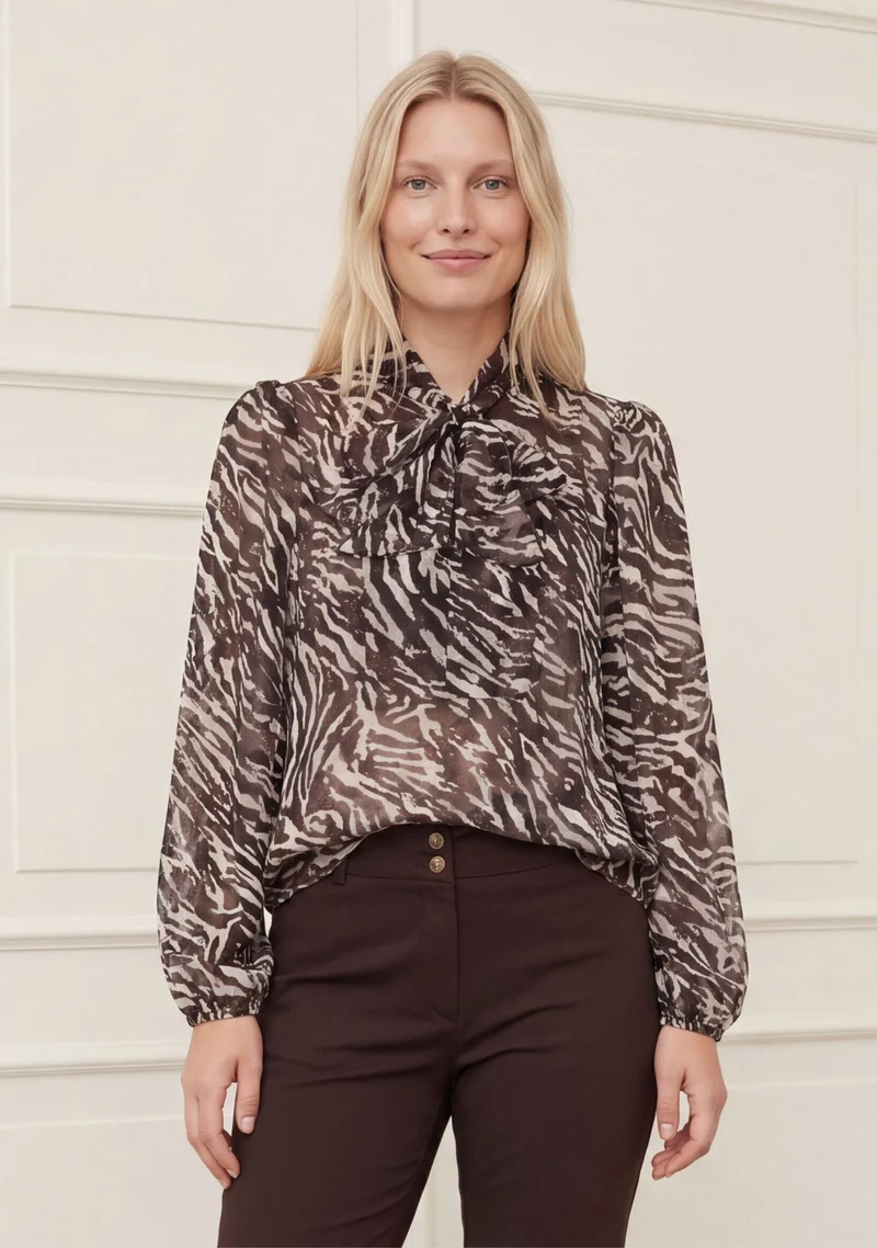 Jill Blouse - Flowing Brown