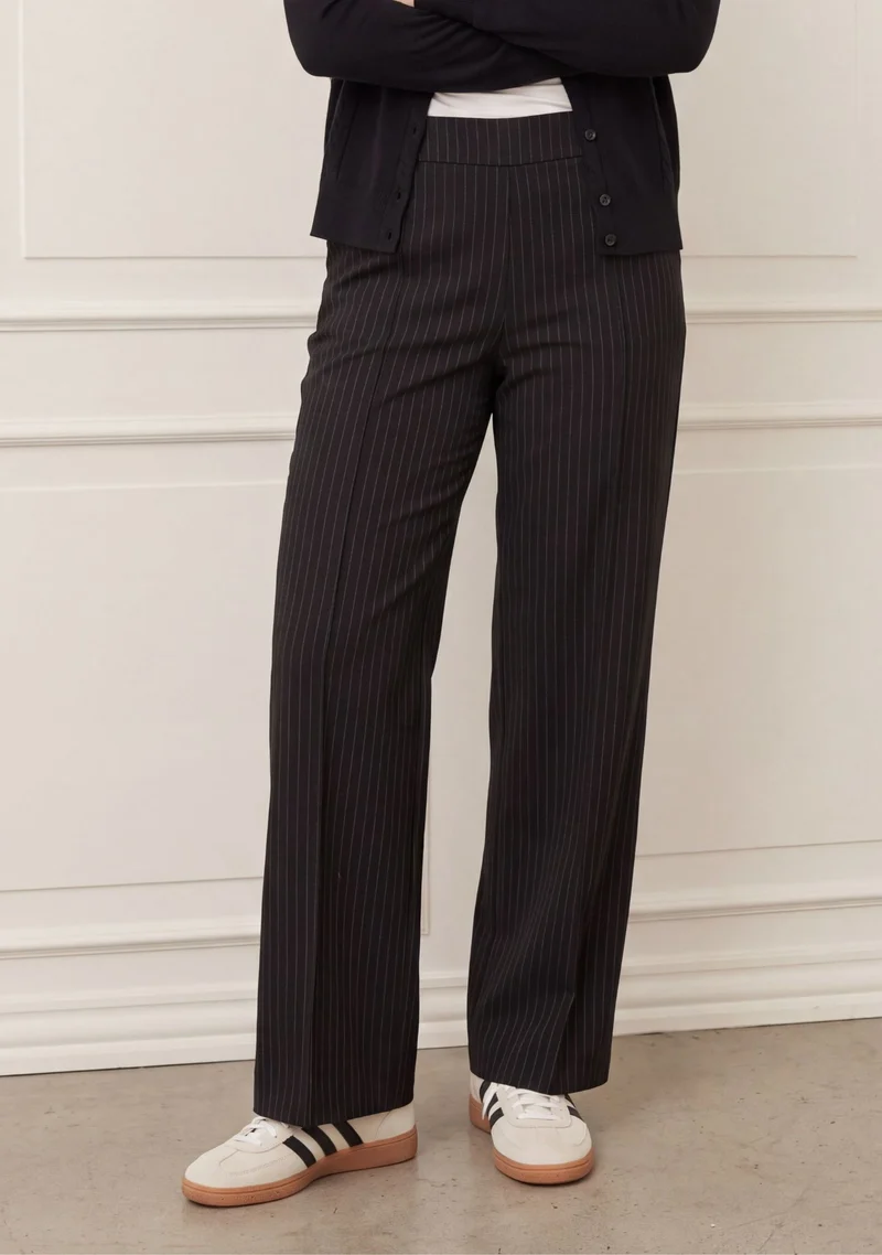 Rimini Striped Pant - Black Pinstripe