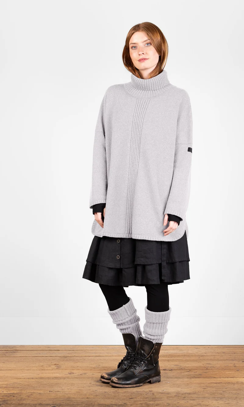Ulltröja med polokrage, oversize
