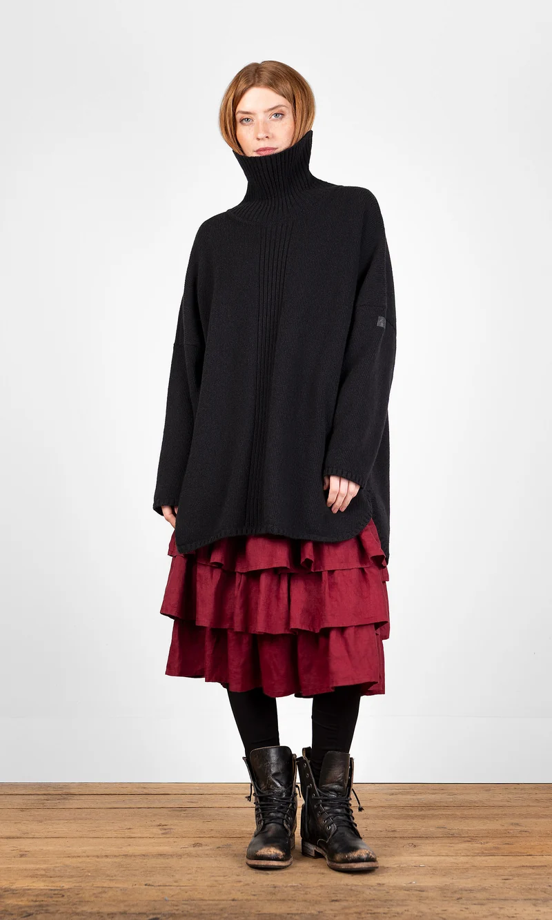 Ulltröja med polokrage, oversize