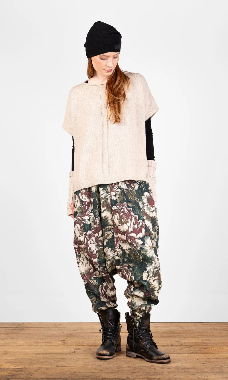 Stickad väst i ull, oversize