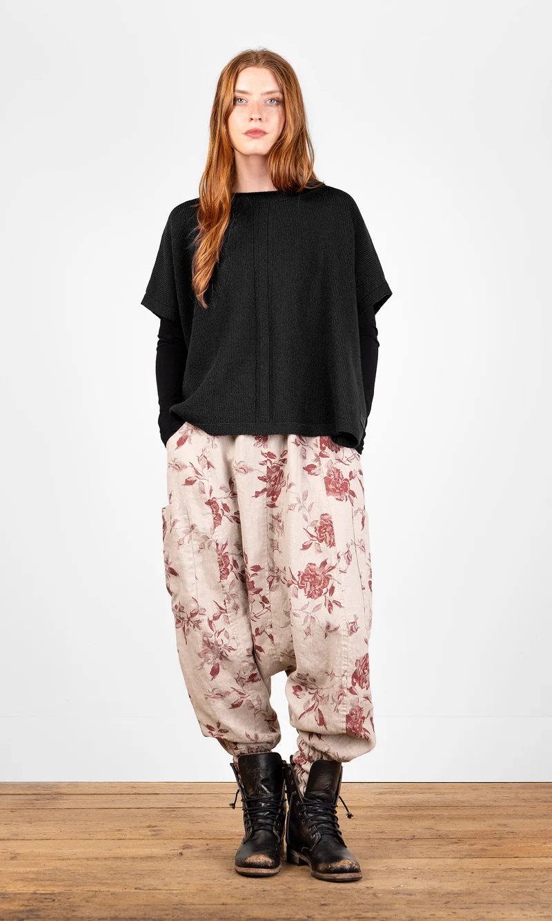 Stickad väst i ull, oversize