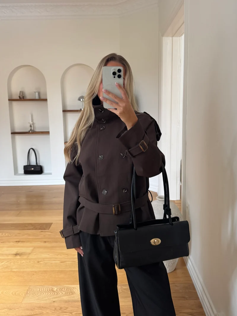 Sasha trenchcoat mørkebrun