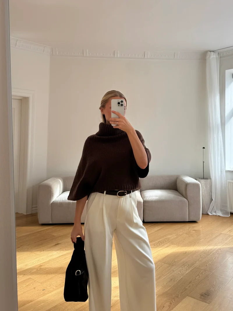 Jenina strik mørkebrun