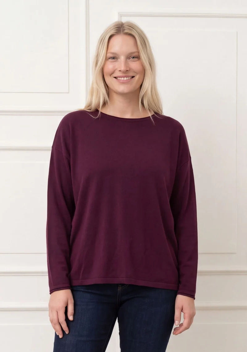 Frigga Knit Pullover - Aubergine