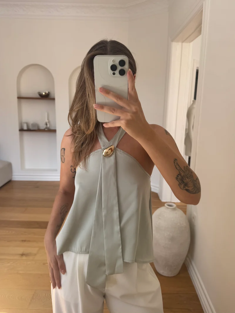 Filippa top olivengrøn