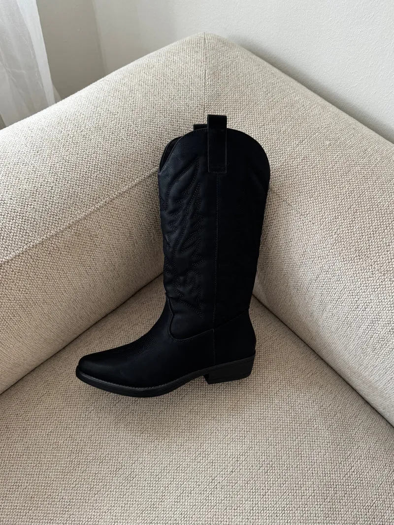 Danielle cowboy støvler sort