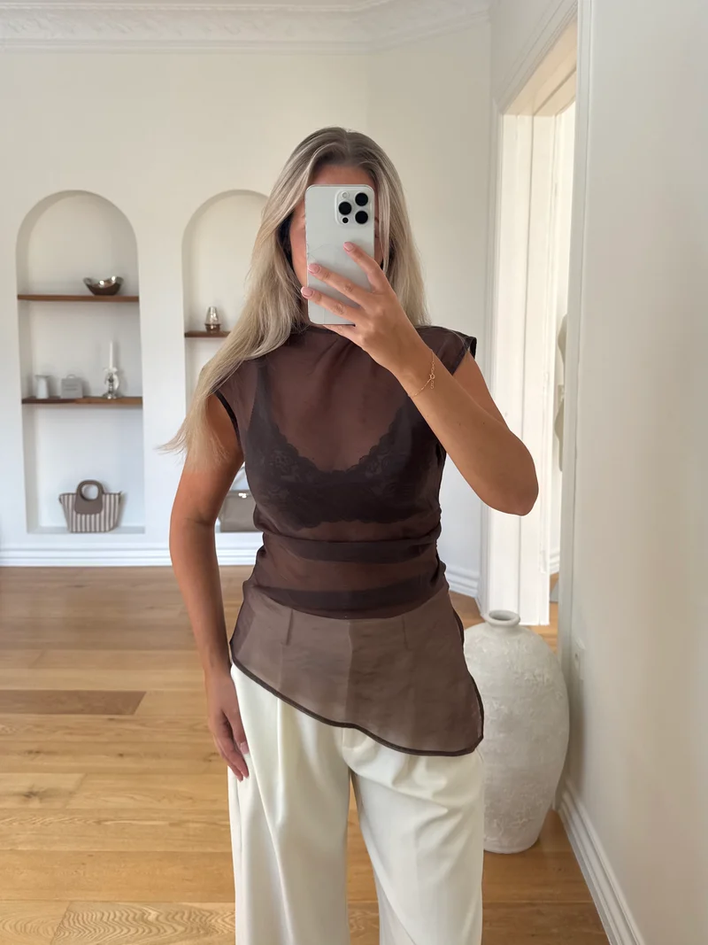 Malloul top mørkebrun