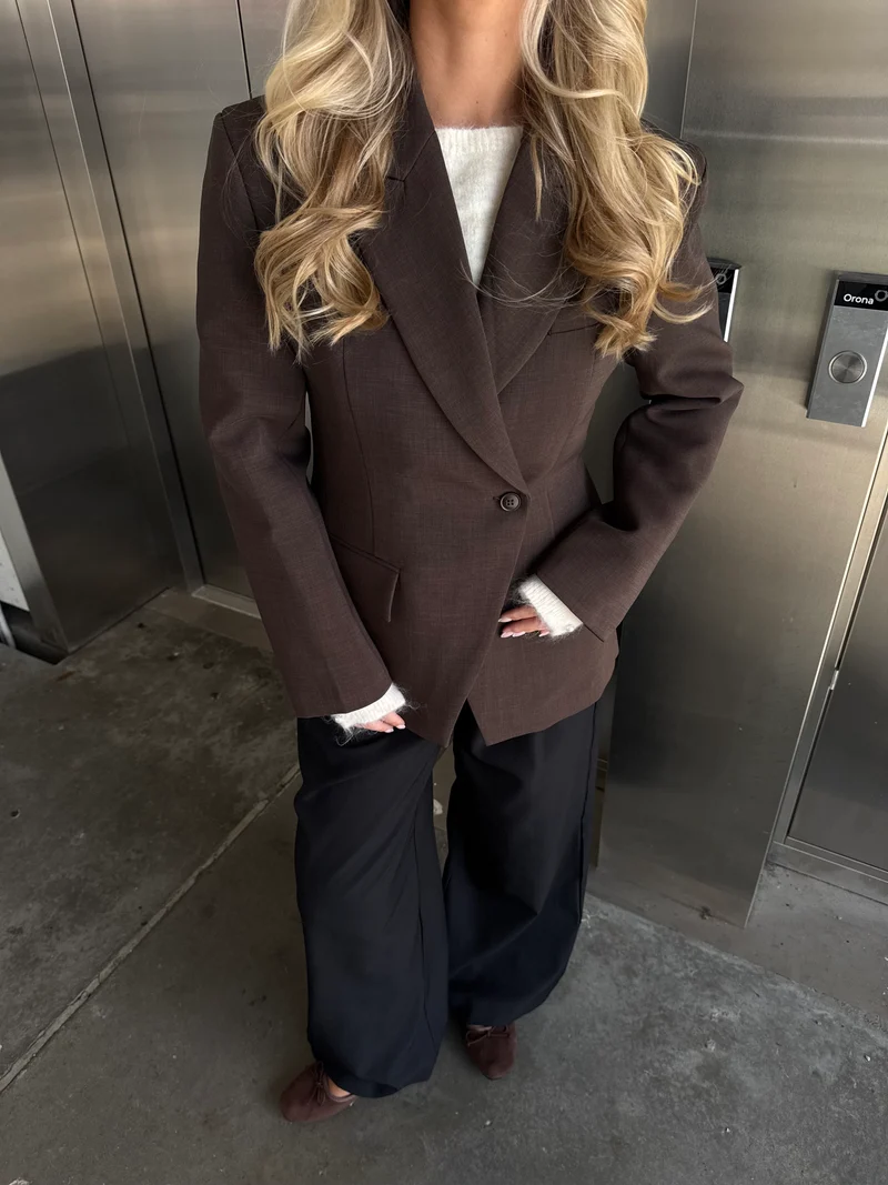 Elena blazer mørkebrun